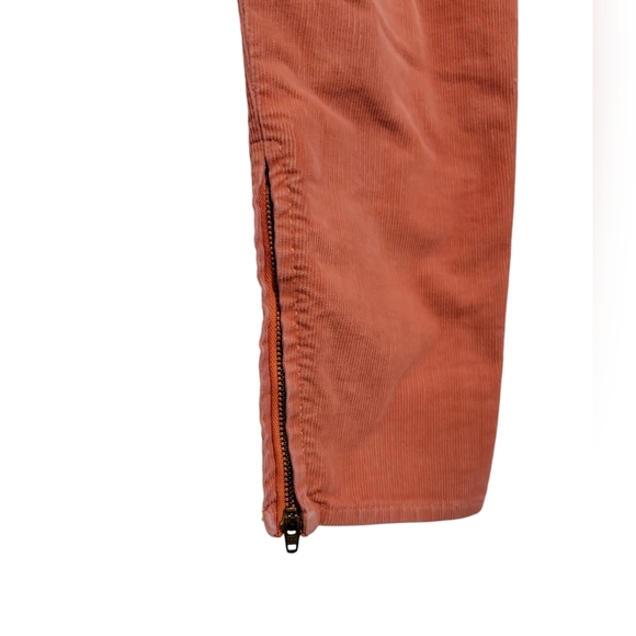 J.Crew Champagne Color Toothpick Corduroy Ankle Zippers Skinny Straight Jeans 28 - Picture 5 of 7